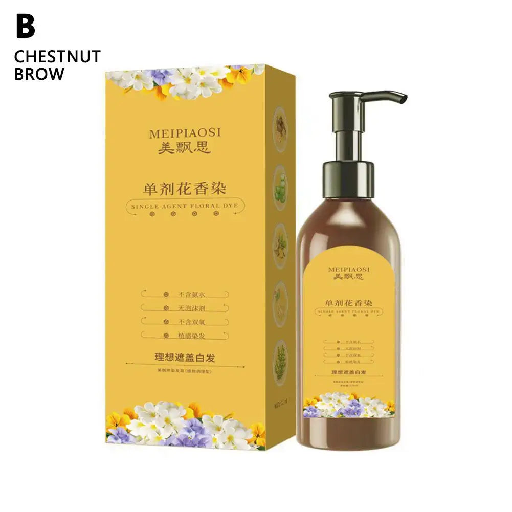 Transform Your Look with Our 3-in-1 Hair Color Shampoo - Instantly Change White to Brown with Natural Ingredients!