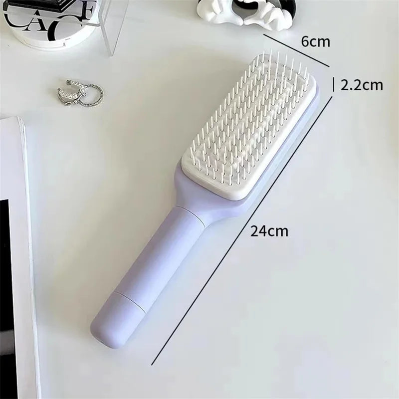 Revolutionary Self-Cleaning Hair Brush: The Ultimate Massage Air Cushion & Telescopic Comb Combo!