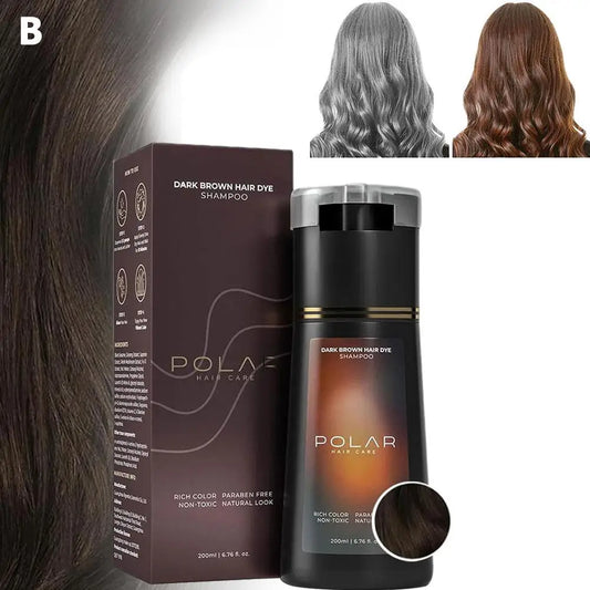 Hair Dye Coloring Shampoo - 3 in 1 Instant Solution for Gray Hair Coverage, Nourishing Formula for Men and Women, 200ML