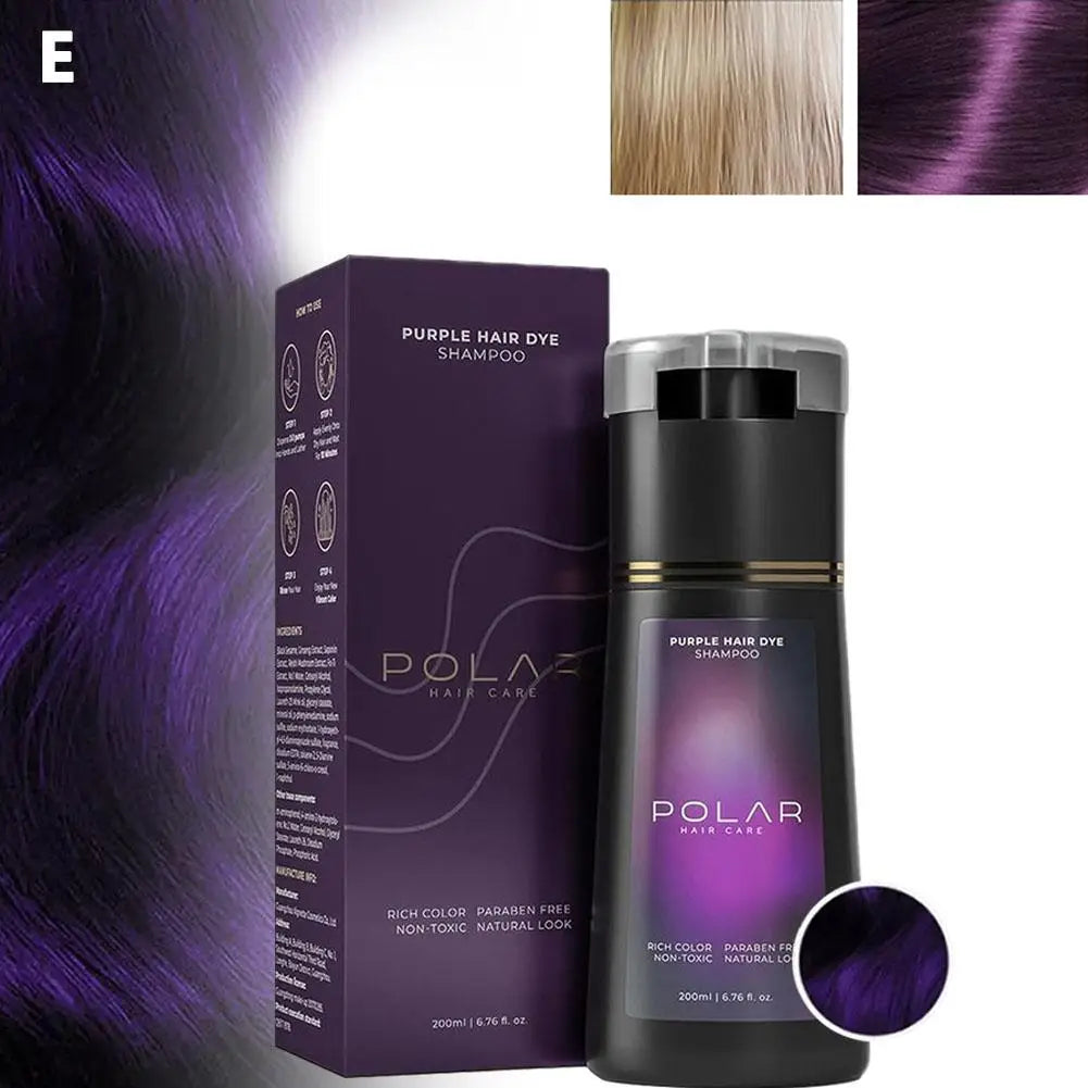 Hair Dye Coloring Shampoo - 3 in 1 Instant Solution for Gray Hair Coverage, Nourishing Formula for Men and Women, 200ML