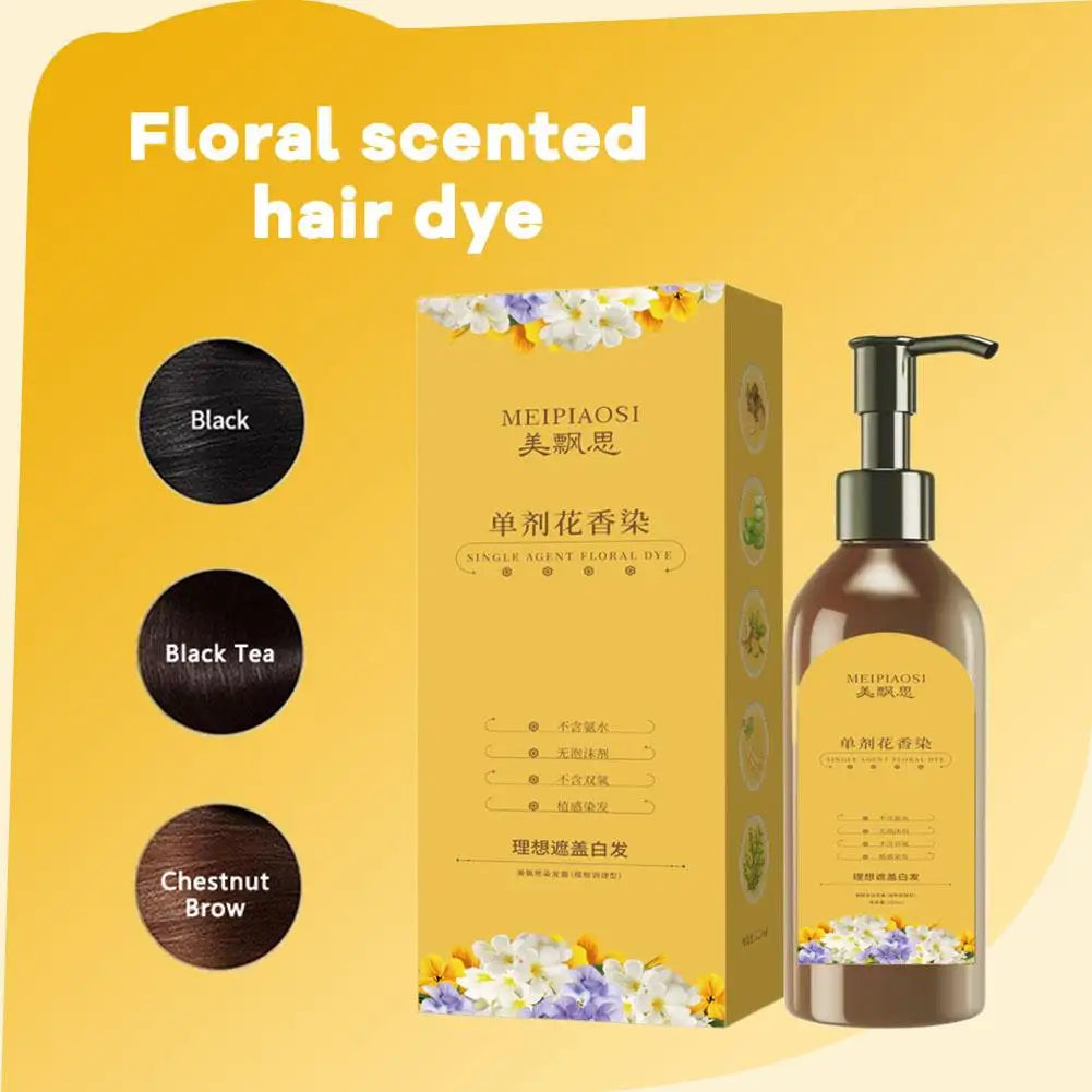 Transform Your Look with Our 3-in-1 Hair Color Shampoo - Instantly Change White to Brown with Natural Ingredients!
