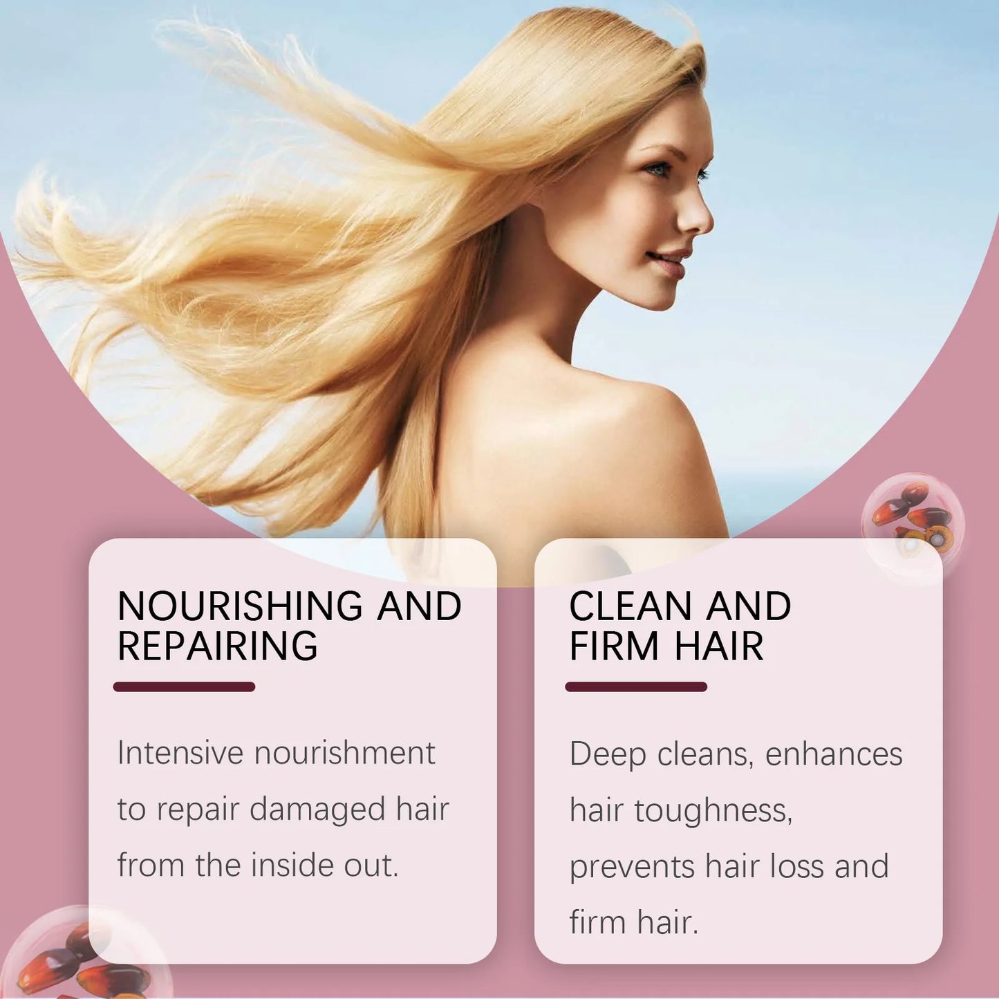 Batana Oil Hair Care Set: Nourishing Shampoo and Conditioner for Anti-Frizz, Hair Growth, and Loss Treatment