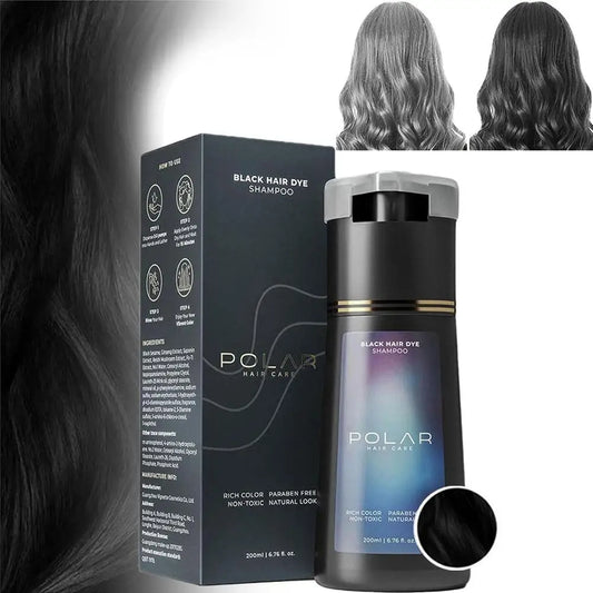 Hair Dye Coloring Shampoo - 3 in 1 Instant Solution for Gray Hair Coverage, Nourishing Formula for Men and Women, 200ML