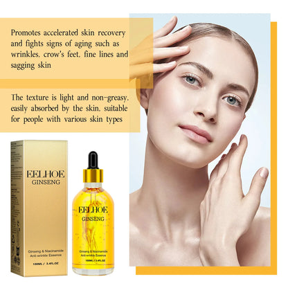 Revitalize Your Skin with 24k Gold Ginseng Anti-Wrinkle Serum - Firming, Lightening, and Deep Moisturizing Formula