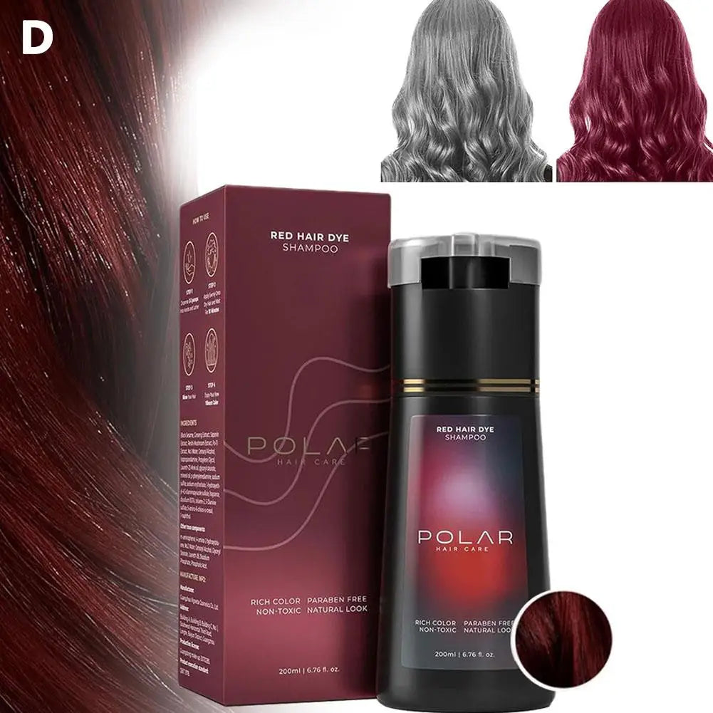 Hair Dye Coloring Shampoo - 3 in 1 Instant Solution for Gray Hair Coverage, Nourishing Formula for Men and Women, 200ML