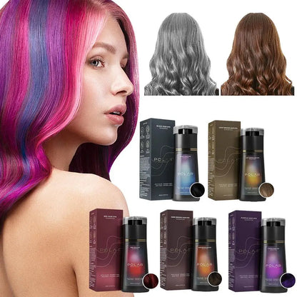 Hair Dye Coloring Shampoo - 3 in 1 Instant Solution for Gray Hair Coverage, Nourishing Formula for Men and Women, 200ML
