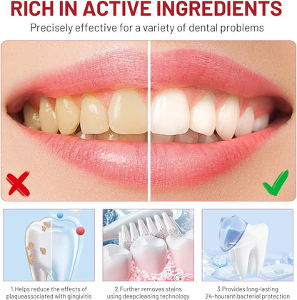 Niacinamide Whitening Toothpaste - Intensive Stain Removal, Enamel Protection, and Breath Freshening for Daily Oral Care